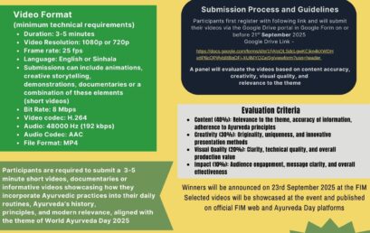 World Ayurveda Day- Video Competition –  2025