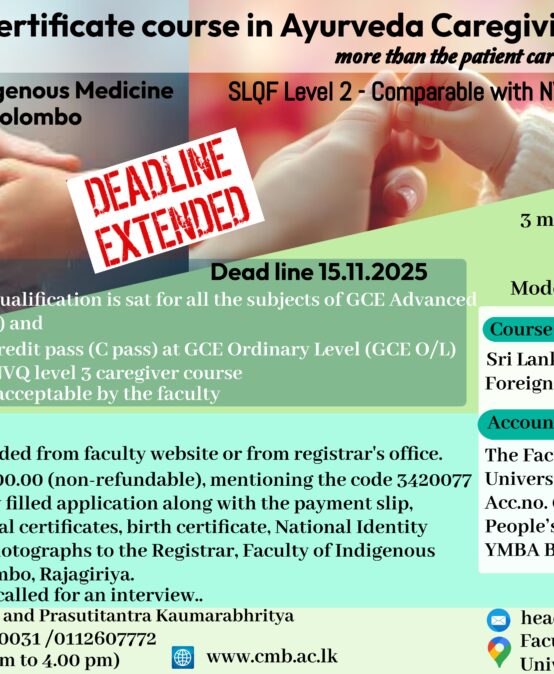 Advance Certificate course in Ayurveda Caregiving
