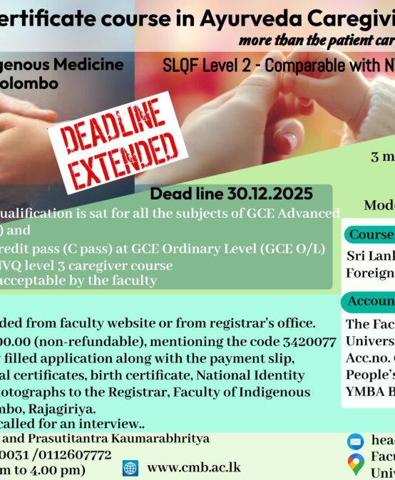 Advance Certificate course in Ayurveda Caregiving