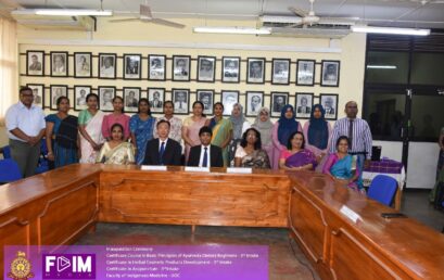 The Inauguration Ceremony of the Certificate in Herbal Cosmetic Product Development (3rd Intake), Certificate Courses in Acupuncture (2nd Intake) and Basic Principles of Ayurveda Dietary Regimens (3rd Intake)