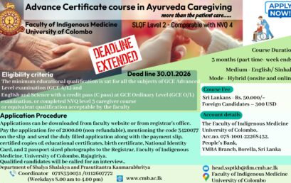 Advance Certificate course in Ayurveda Caregiving