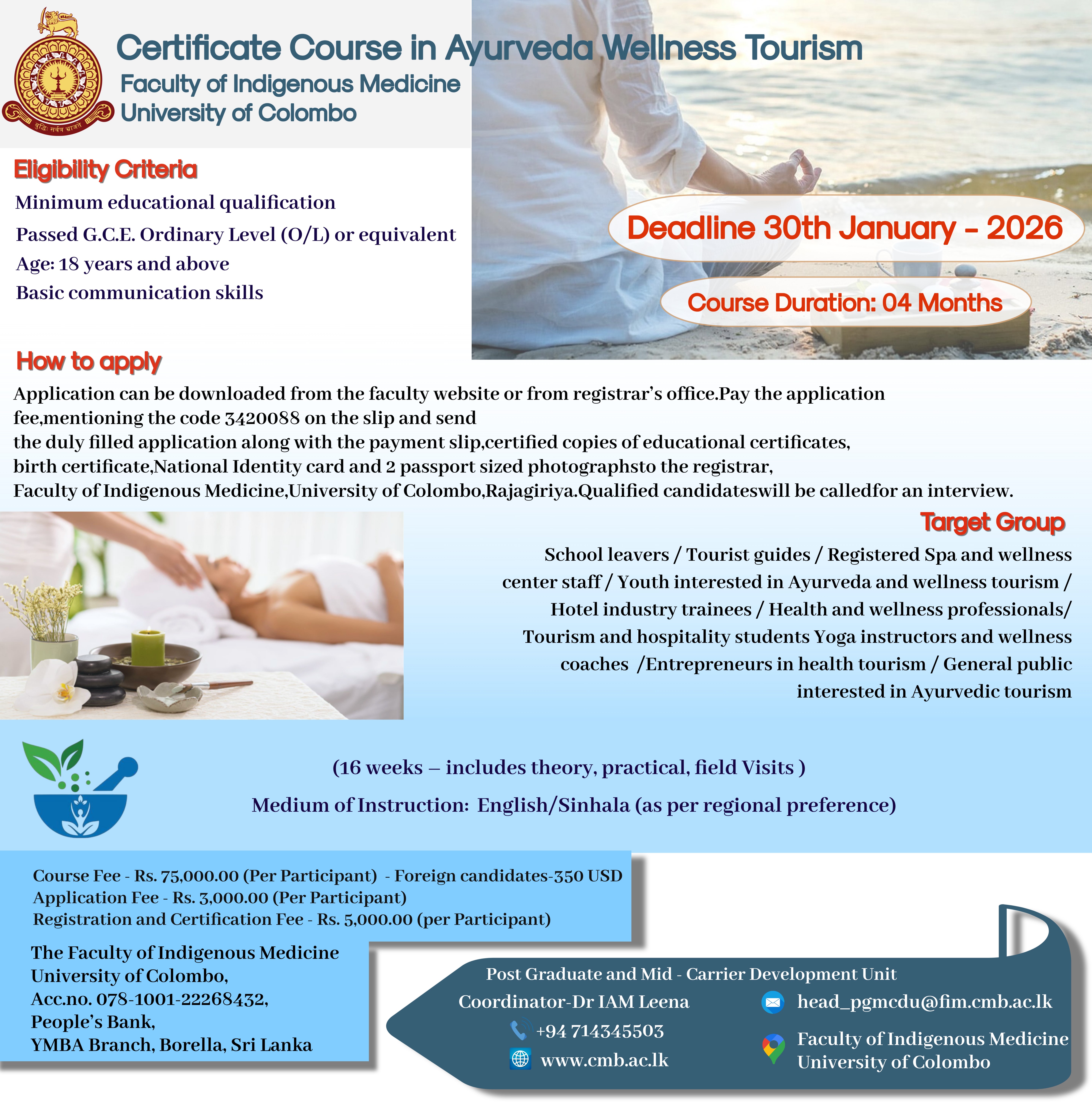 Certificate Course in Ayurveda Wellness Tourism