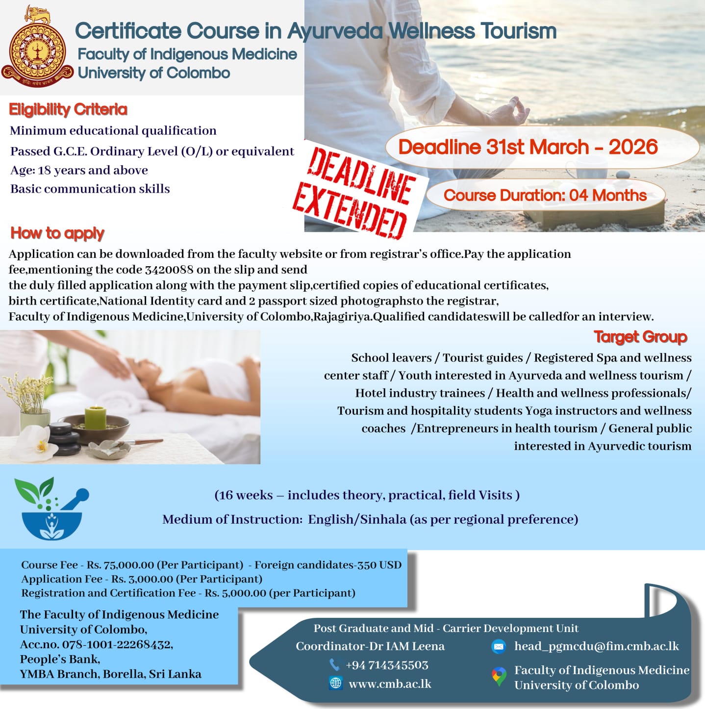Certificate Course in Ayurveda Wellness Tourism