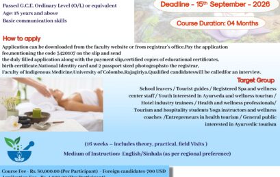 Certificate Course in Ayurveda Wellness Tourism
