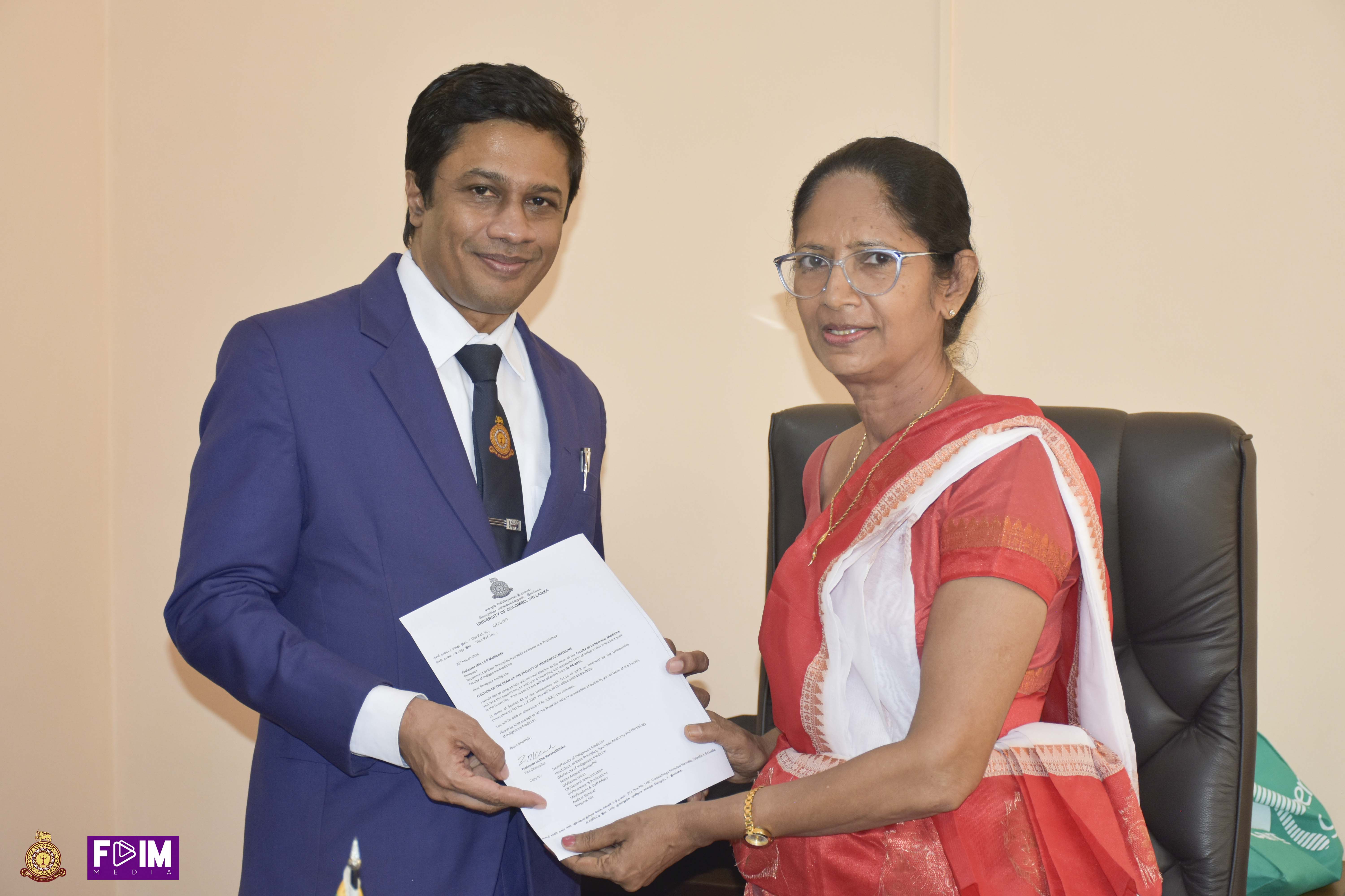 Duty-assuming Ceremony of the Dean of the Faculty of Indigenous Medicine, University of Colombo.