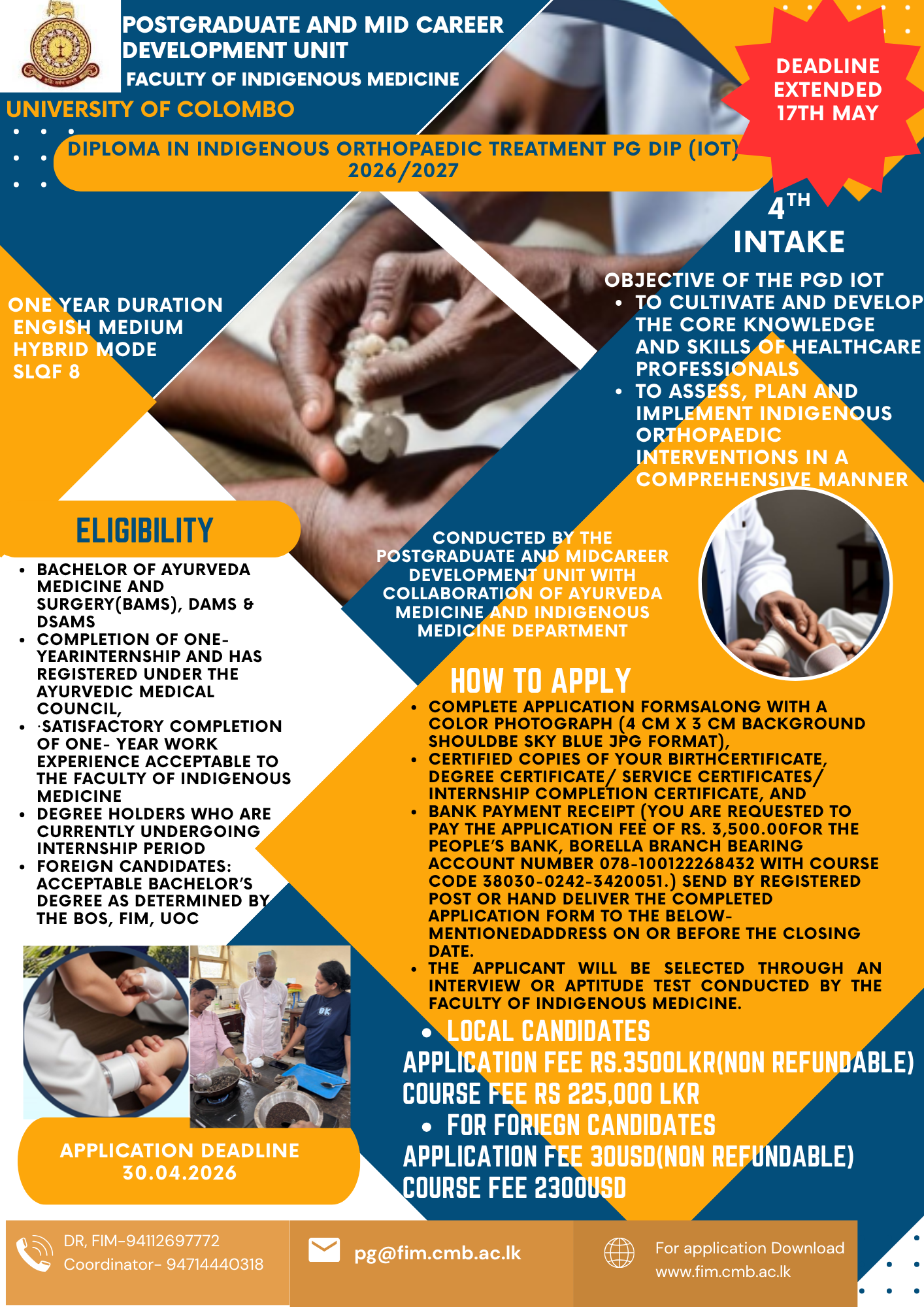 Postgraduate Diploma in Indigenous Orthopedic Treatment