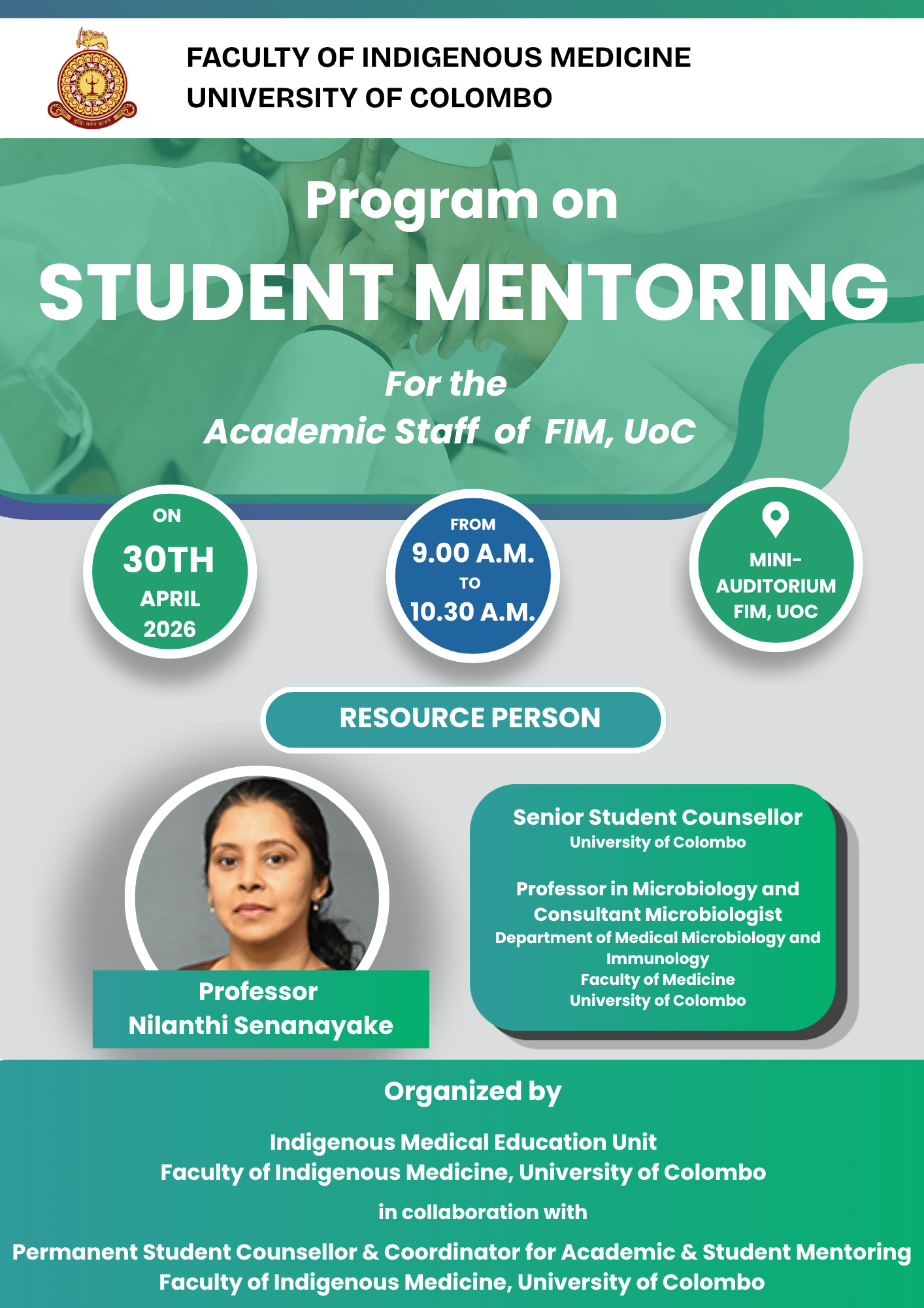 Program on Student Mentoring for the Academic Staff