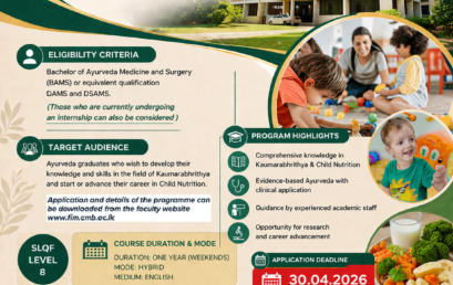 Postgraduate Diploma in Ayurveda Paediatrics in Child Nutrition