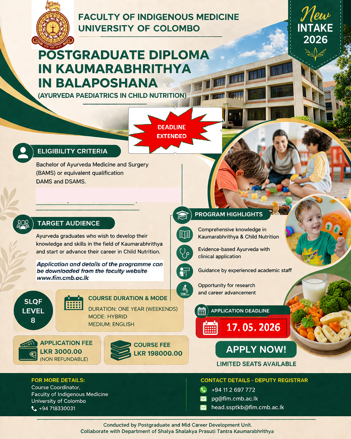 Postgraduate Diploma in Ayurveda Paediatrics in Child Nutrition
