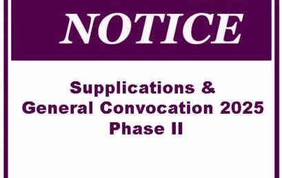 Supplications & Notice – General Convocation 2025 Phase II