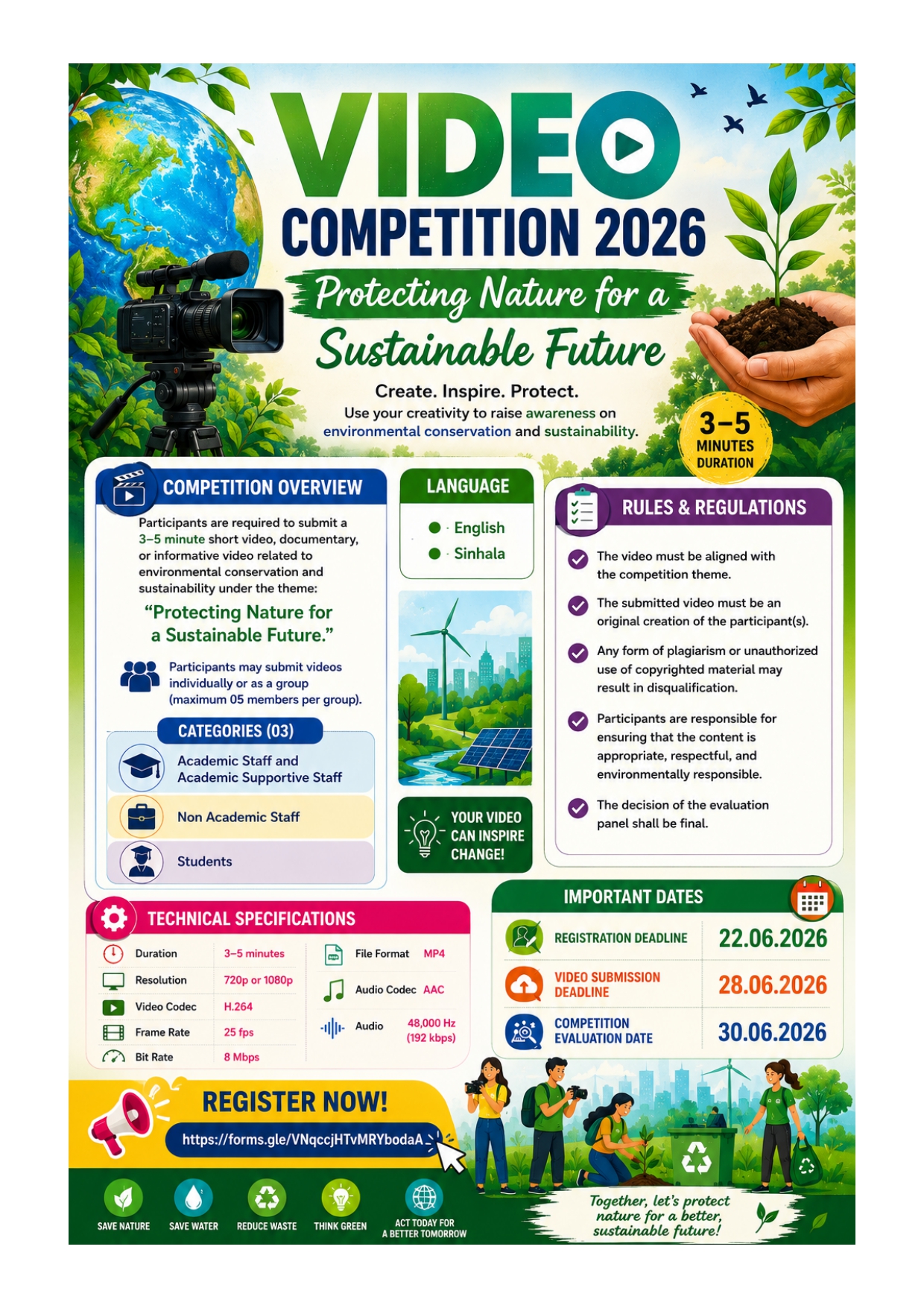SHORT VIDEO COMPETITION – WORLD ENVIRONMENT DAY 2026