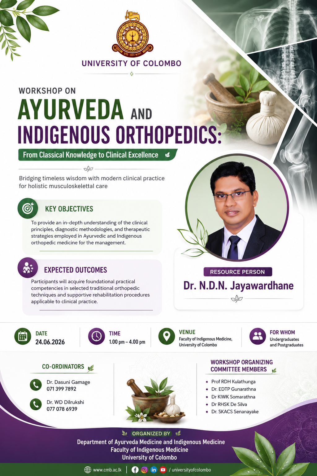 Workshop on “Ayurveda and Indigenous Orthopedics: From Classical Knowledge to Clinical Excellence”