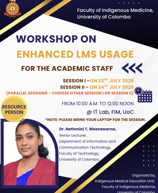 Workshop on Enhanced LMS Usage for the Academic Staff
