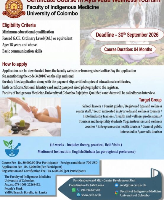 Certificate Course in Ayurveda Wellness Tourism