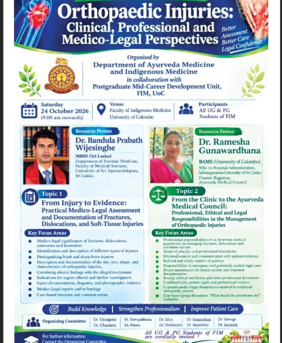 Case based Workshop on Orthopaedic Injuries : Clinical, Professional and Medico- Legal Perspectives