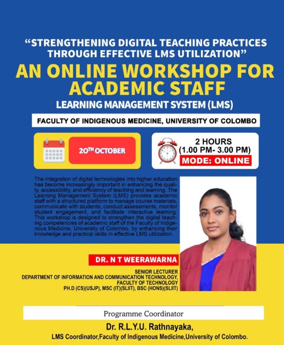 An Online Workshop for Academic Staff – LMS